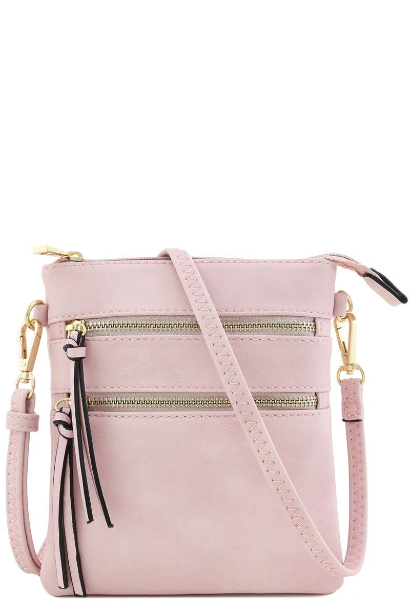 Isabelle Functional Multi Pocket Crossbody Bag (Blush) - Image 1
